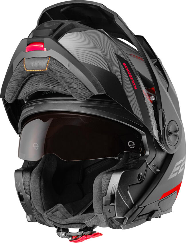 Casco E2 Defender Red Nuova Omologazione Ece 22-06 Schuberth